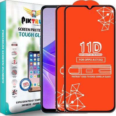 PikTrue Edge To Edge Tempered Glass for Oppo A57(5G)(Pack of 2)