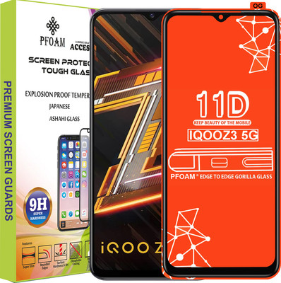 PFOAM Edge To Edge Tempered Glass for IQ00 Z3 5G(Pack of 1)