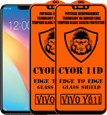 CYOR Edge To Edge Tempered Glass for VIVO Y81I(Pack of 2)