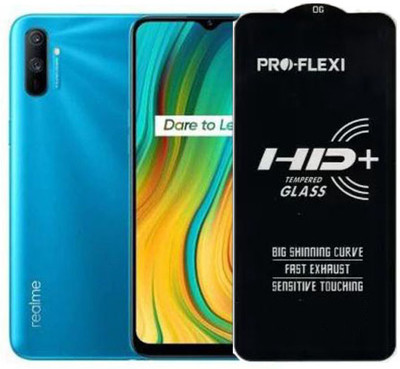 Vvr Edge To Edge Tempered Glass for Realme C3(Pack of 1)