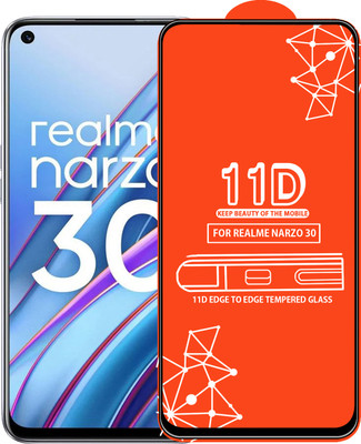 Roxel Edge To Edge Tempered Glass for Realme Narzo 30(Pack of 1)