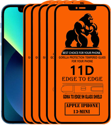 GDMA Edge To Edge Tempered Glass for Apple iPhone 13 Mini(Pack of 5)