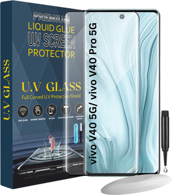 Fablue Edge To Edge Tempered Glass for Vivo V40(Pack of 1)