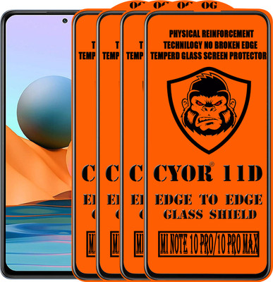 CYOR Edge To Edge Tempered Glass for REDMI NOTE 10 PRO MAX(Pack of 4)