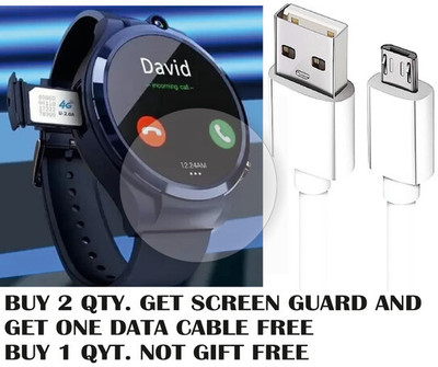 Aleena Edge To Edge Tempered Glass for APPLLP4 GPS WIFI BT Heart Smart Watch BUY 2 QTY AND GET ONE DATA CABLE FREE 0.563(Pack of 1)