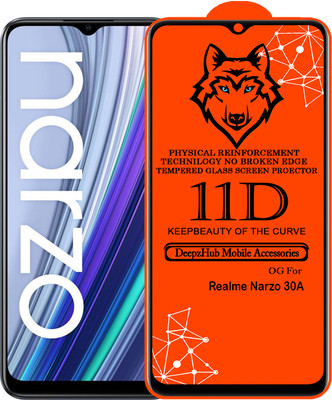 DeepzHub Edge To Edge Tempered Glass for Realme Narzo 30A(Pack of 1)