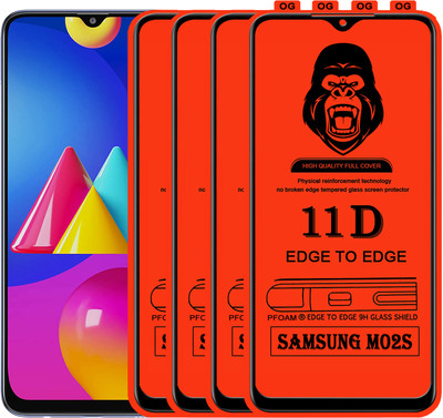 Laxdom Edge To Edge Tempered Glass for SAMSUNG GALAXY M02S(Pack of 4)