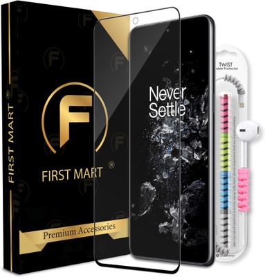 FIRST MART Edge To Edge Tempered Glass for OnePlus 10T 5G, OnePlus 10R 5G, OnePlus 10T, OnePlus 10R 5G Prime Edition, OG Tempered Glass with Cable Protector(Pack of 1)