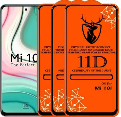 1DOLLAR Edge To Edge Tempered Glass for Mi 10i -11D -9H-11D(Pack of 3)