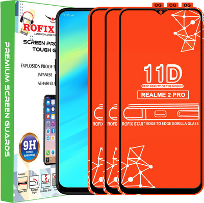 Rofix star Edge To Edge Tempered Glass for Realme 2 Pro(Pack of 3)