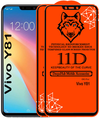 DeepzHub Edge To Edge Tempered Glass for Vivo Y81(Pack of 2)