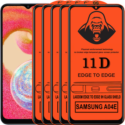 Laxdom Edge To Edge Tempered Glass for SAMSUNG GALAXY A04E(Pack of 5)