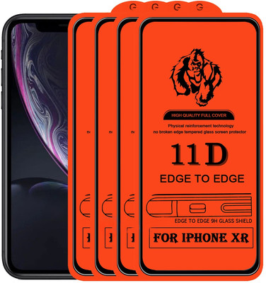 1DOLLAR Edge To Edge Tempered Glass for Apple iPhone XR(Pack of 4)
