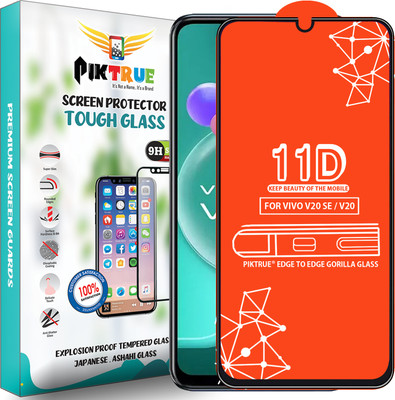 PikTrue Edge To Edge Tempered Glass for Vivo V20 Se(Pack of 1)