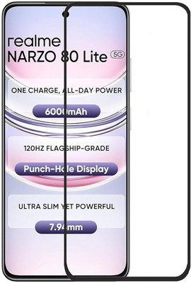 INFINITYWORLD Edge To Edge Tempered Glass for Realme Narzo 80 Lite 5G(Pack of 1)