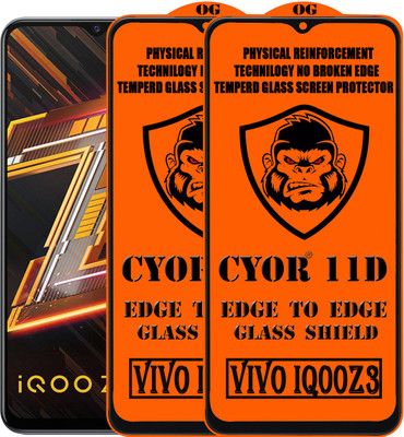 CYOR Edge To Edge Tempered Glass for VIVO IQOO Z3(Pack of 2)