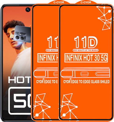 CYOR Edge To Edge Tempered Glass for INFINIX HOT 30 5G(Pack of 2)