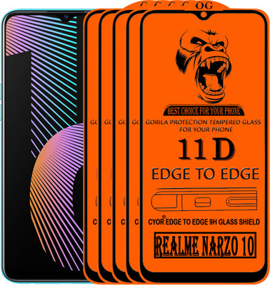 CYOR Edge To Edge Tempered Glass for REALME NARZO 10(Pack of 5)