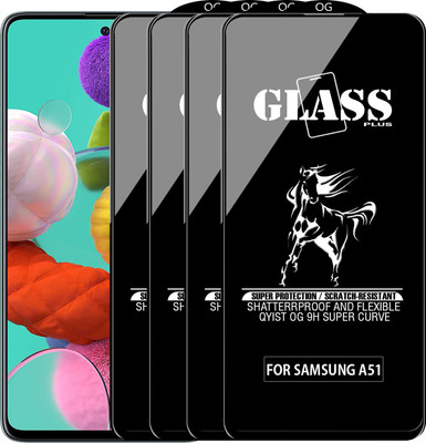 Qyist Edge To Edge Tempered Glass for SAMSUNG GALAXY A51(Pack of 4)