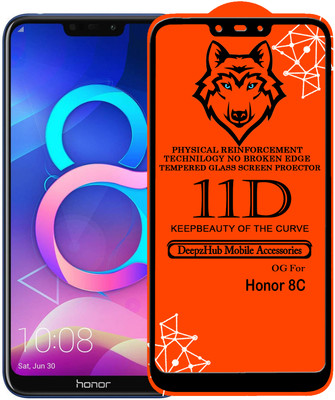 DeepzHub Edge To Edge Tempered Glass for Honor 8C(Pack of 1)
