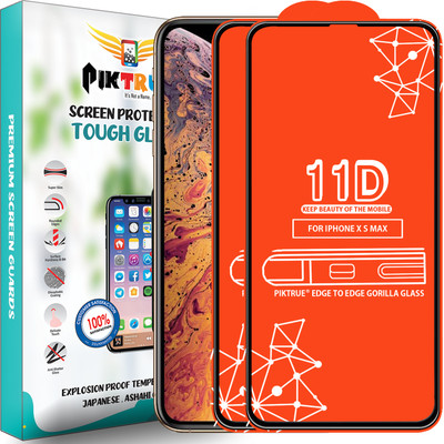 PikTrue Edge To Edge Tempered Glass for Apple iPhone XS Max(Pack of 2)