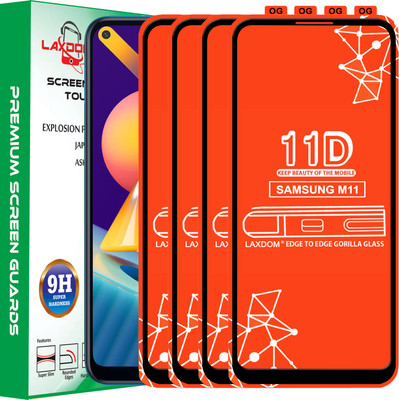 Laxdom Edge To Edge Tempered Glass for SAMSUNG GALAXY M11(Pack of 4)