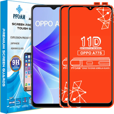 PFOAM Edge To Edge Tempered Glass for OPPO A77S(Pack of 2)