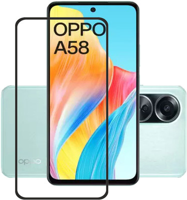 INFINITYWORLD Edge To Edge Tempered Glass for OPPO A58 4G(Pack of 2)