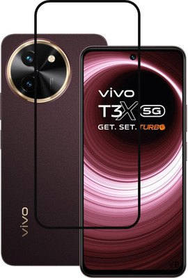 NEXZONE Edge To Edge Tempered Glass for vivo T3x 5G(Pack of 1)