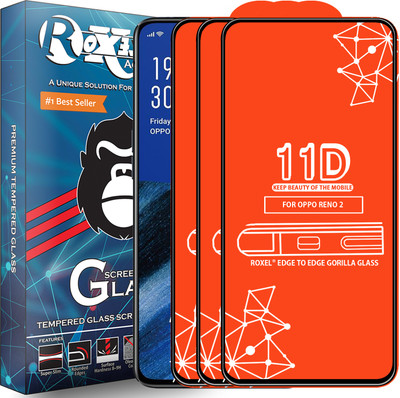 Roxel Edge To Edge Tempered Glass for OPPO Reno 2(Pack of 3)