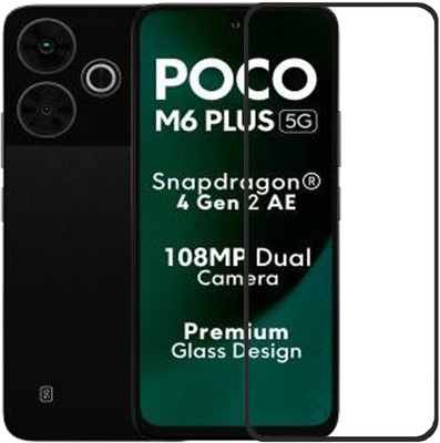 BRENZZ Edge To Edge Tempered Glass for POCO M6 Plus 5G(Pack of 1)