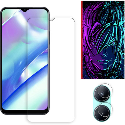 ARBAN Edge To Edge Tempered Glass for Realme C33 2023 4G Tempered Glass Screen Protector | Anti-Scratch | Edge to Edge Full Coverage | 9H Hardness (1 FRONT SCREEN GUARD + 1 CAMERA LENS PROTECTOR + 1 FREE BACK EMBOSSED SKIN002)(Pack of 1)