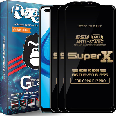 Roxel Edge To Edge Tempered Glass for OPPO F17 PRO(Pack of 3)