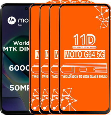 TWIGLO Edge To Edge Tempered Glass for MOTO G64 5G(Pack of 4)
