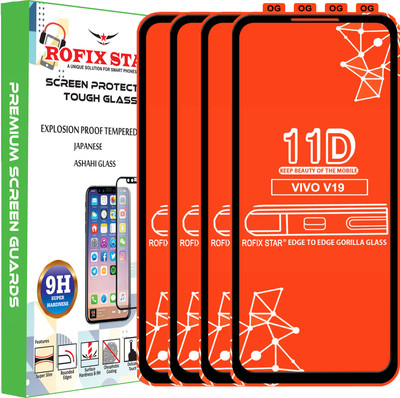 Rofix star Edge To Edge Tempered Glass for VIVO V19(Pack of 4)