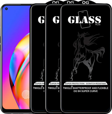 TWIGLO Edge To Edge Tempered Glass for OPPO F19 PRO PLUS 5G(Pack of 3)