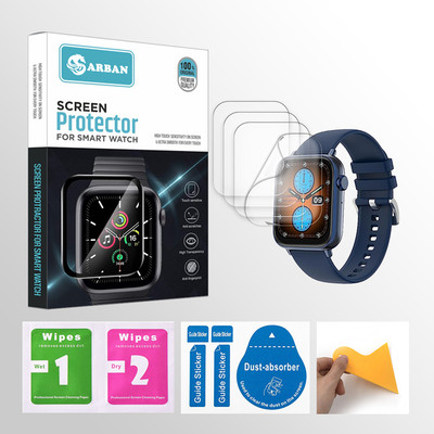 ARBAN Edge To Edge Tempered Glass for Fire-Boltt Ninja Fit Pro 2.0 inch Smartwatch 4 PROTECTOR + 4 WIPES + 4 DUST REMOVAL STICKER + 1 WIPER(Pack of 4) ARBAN Edge To Edge Tempered Glass for Fire-Boltt Ninja Fit Pro 2.0 inch Smartwatch 4 PROTECTOR + 4 WIPES + 4 DUST REMOVAL STICKER + 1 WIPER(Pack of 4)