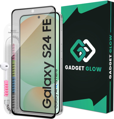 Gadget Glow Edge To Edge Tempered Glass for Samsung Galaxy S24 FE 5G, Samsung S24 FE 5G, Samsung S24 FE, Matte OG Tempered Glass with Cable Protector(Pack of 1)