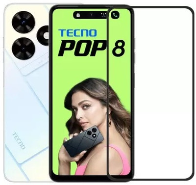 ROYALBASE Edge To Edge Tempered Glass for Tecno Pop 8(Pack of 1)