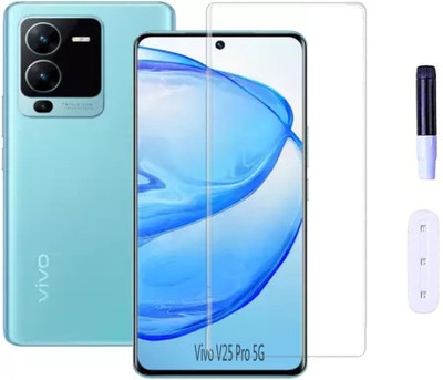 Bigil Edge To Edge Tempered Glass for Vivo V25 Pro 5G, UV Curved Screen Protector(Pack of 1)