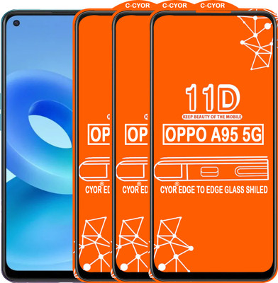 CYOR Edge To Edge Tempered Glass for OPPO A95 5G(Pack of 3)