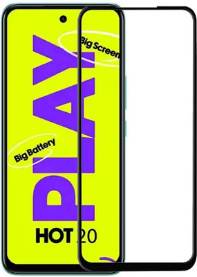 DMJHP Edge To Edge Tempered Glass for Infinix Hot 20 Play(Pack of 1)