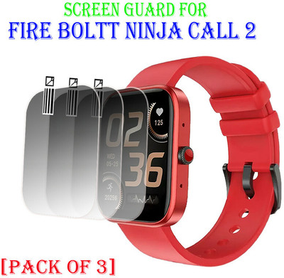 hirdesh Edge To Edge Tempered Glass for FIRE BOLTT NINJA CALL 2(Pack of 3)