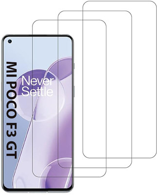 Coberta Case Edge To Edge Tempered Glass for MI POCO F3 GT(Pack of 3)