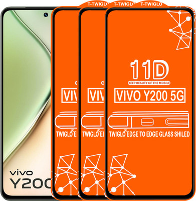 TWIGLO Edge To Edge Tempered Glass for VIVO Y200 5G(Pack of 3)