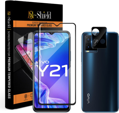 MS-Shield Edge To Edge Tempered Glass for Vivo Y21, With Camera Lens Protector(Pack of 1)