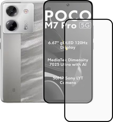 VISHRN Edge To Edge Tempered Glass for POCO C75 5G, Poco C75 5G, Poco C75(Pack of 1)