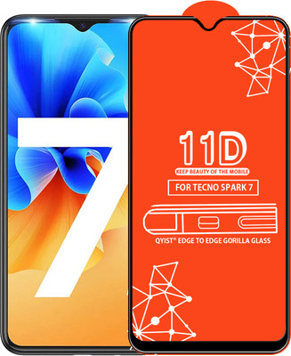 Qyist Edge To Edge Tempered Glass for Tecno Spark 7(Pack of 1)