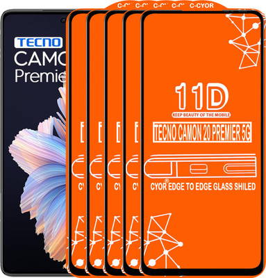 CYOR Edge To Edge Tempered Glass for TECNO CAMON 20 PREMIER 5G(Pack of 5)