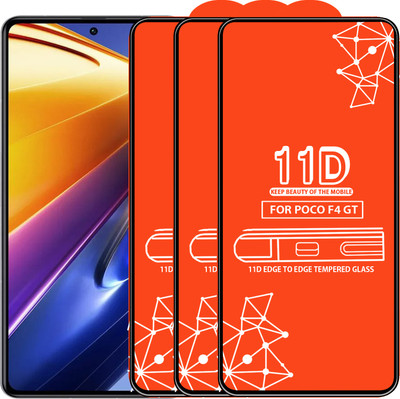 Roxel Edge To Edge Tempered Glass for Poco F4 Gt(Pack of 3)